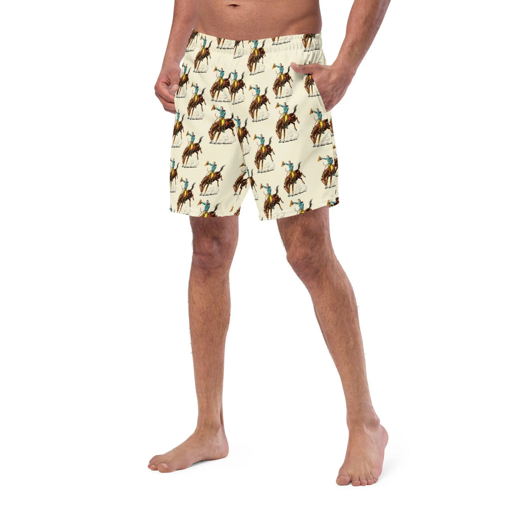 Baha Ranch Yeehaw Vintage Rodeo Men's Swim Trunks Baha Ranch Western Wear