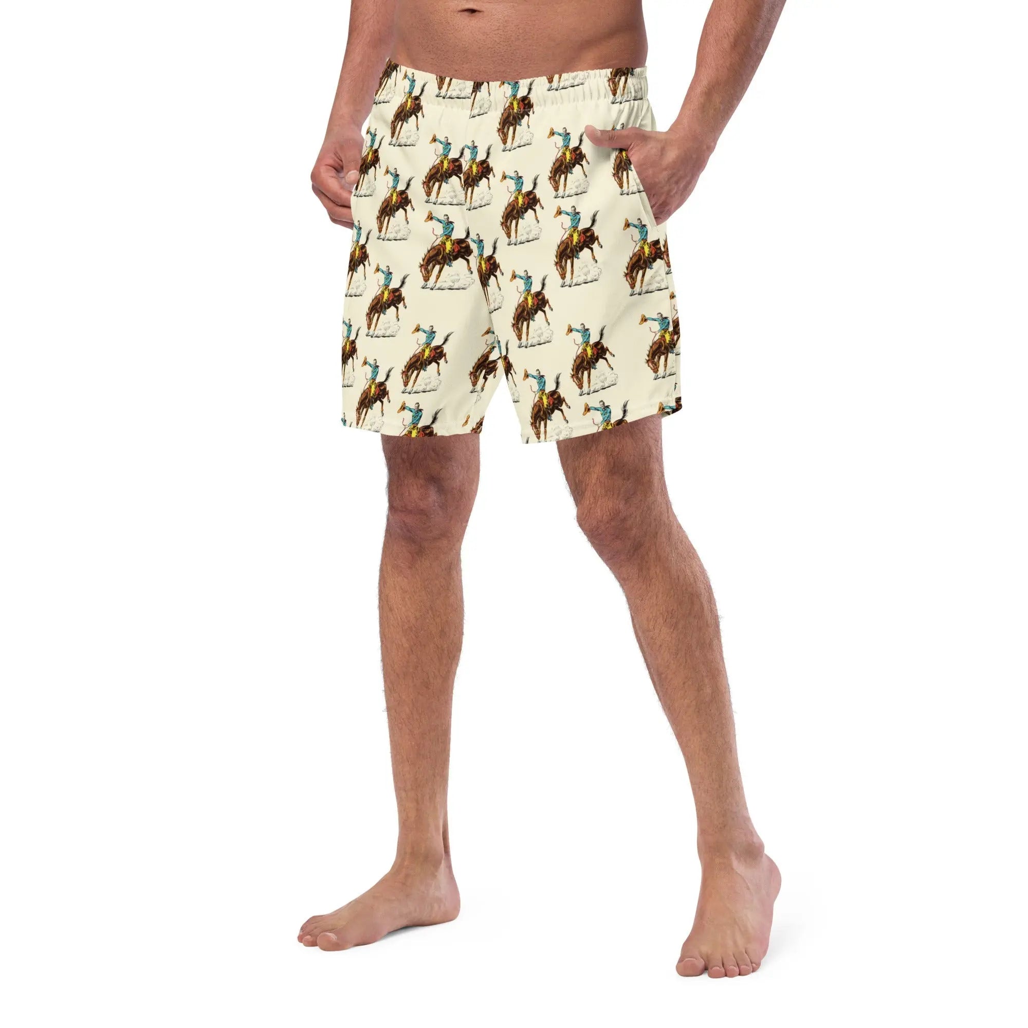 Baha Ranch Yeehaw Vintage Rodeo Men's Swim Trunks Baha Ranch Western Wear