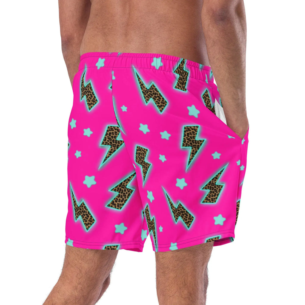 Baha Ranch Yeehaw Leopard Lightning Men's Swim Trunks Baha Ranch Western Wear