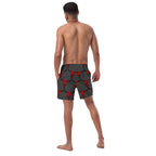 Baha Ranch Yeehaw Red Bull Skull Men's Swim Trunks Baha Ranch Western Wear