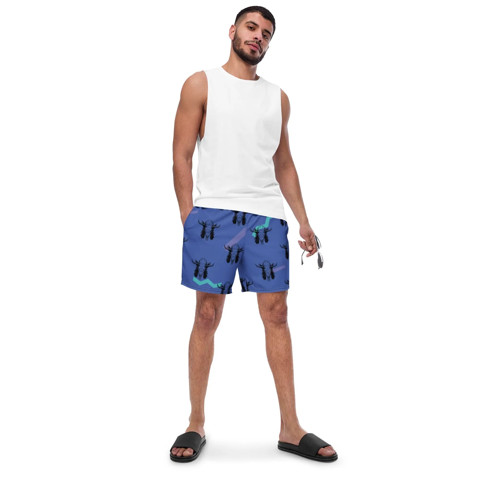 Baha Ranch Yeehaw Mullet Cowboy Men's Swim Trunks Baha Ranch Western Wear