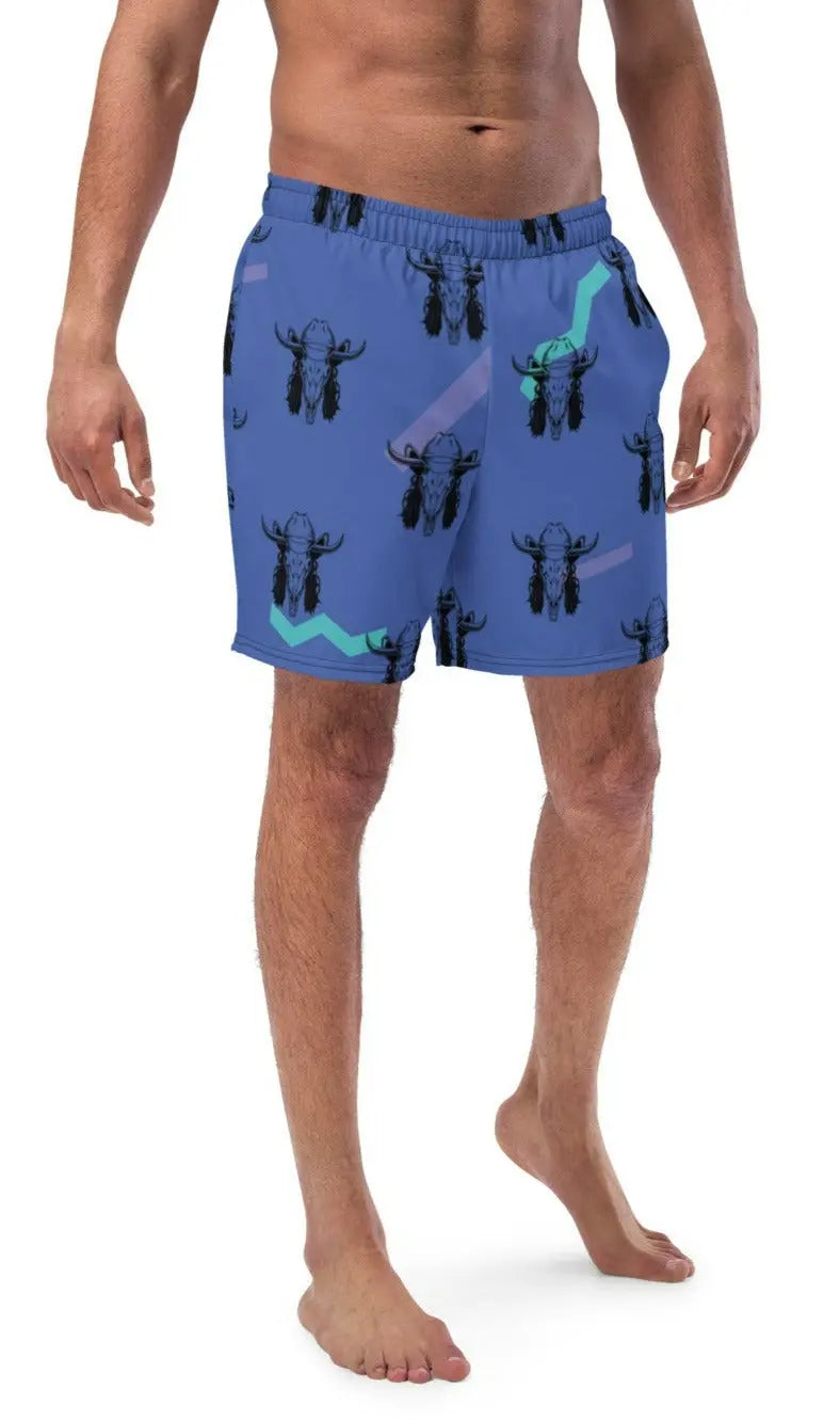 Baha Ranch Yeehaw Mullet Cowboy Men's Swim Trunks Baha Ranch Western Wear