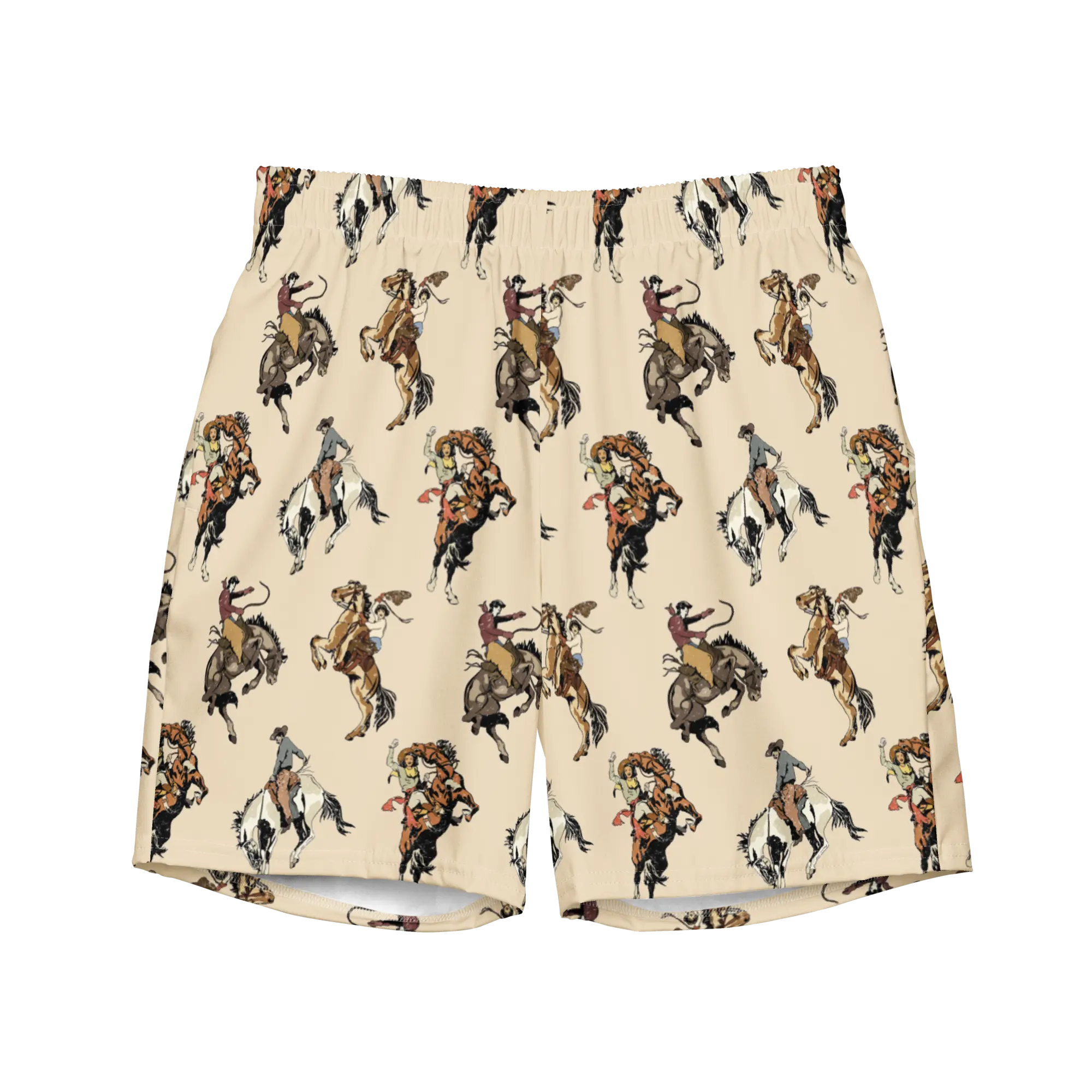 Baha Ranch Yeehaw Vintage Cowgirl Men's Swim Trunks Baha Ranch Western Wear