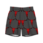 Baha Ranch Yeehaw Red Bull Skull Men's Swim Trunks Baha Ranch Western Wear