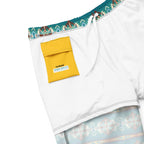 Baha Ranch Yeehaw Teal Aztec Blanket Print Mens Swim Shorts Baha Ranch Western Wear