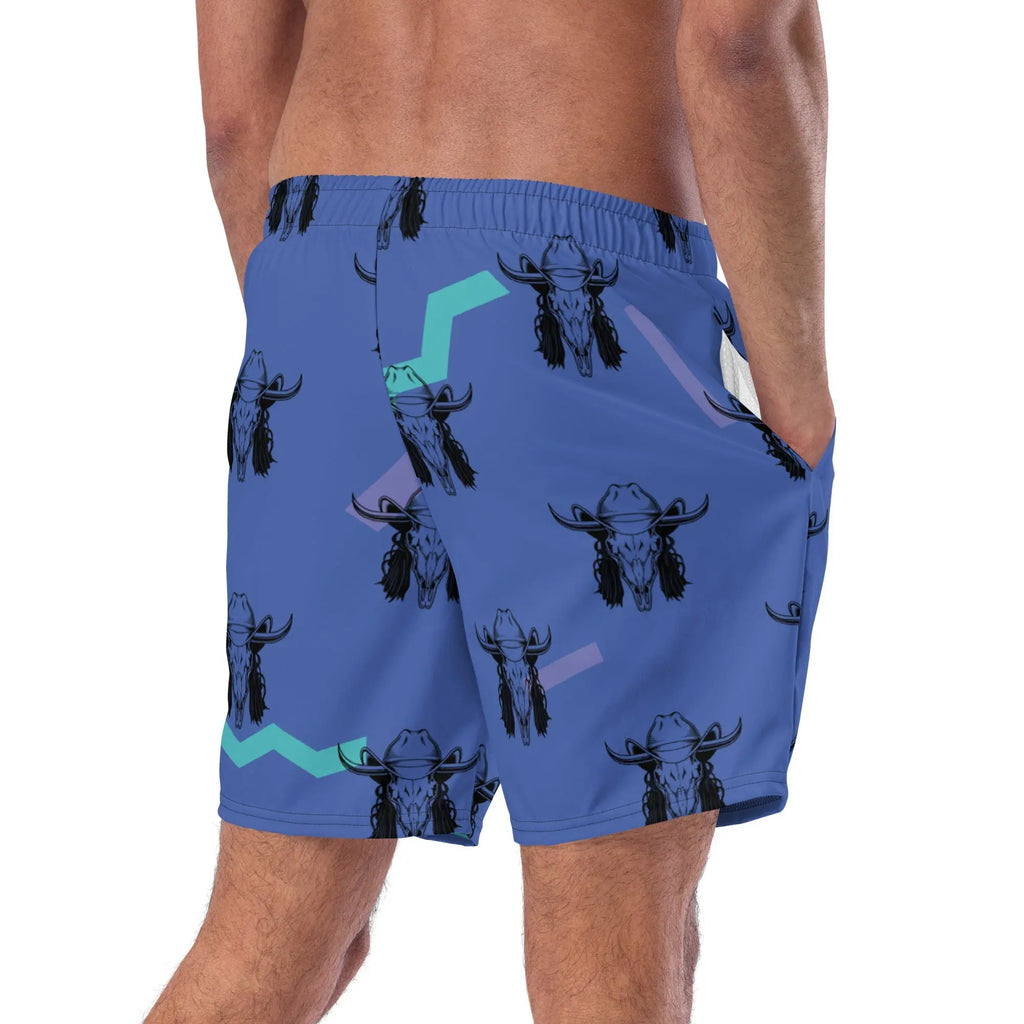 Baha Ranch Yeehaw Mullet Cowboy Men's Swim Trunks Baha Ranch Western Wear