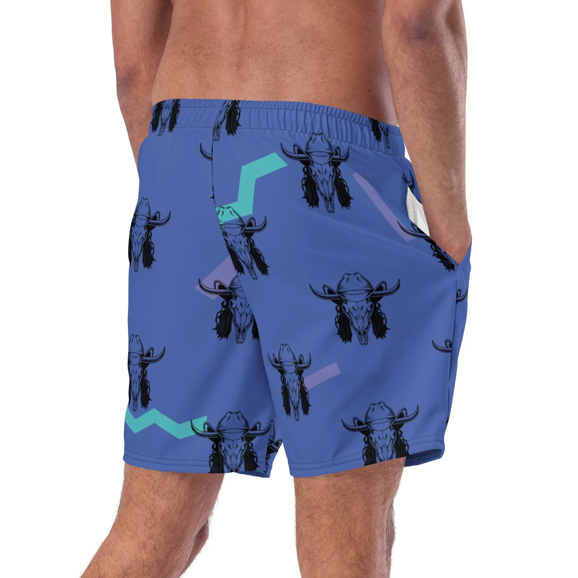 Baha Ranch Yeehaw Mullet Cowboy Men's Swim Trunks Baha Ranch Western Wear