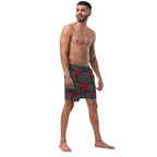 Baha Ranch Yeehaw Red Bull Skull Men's Swim Trunks Baha Ranch Western Wear