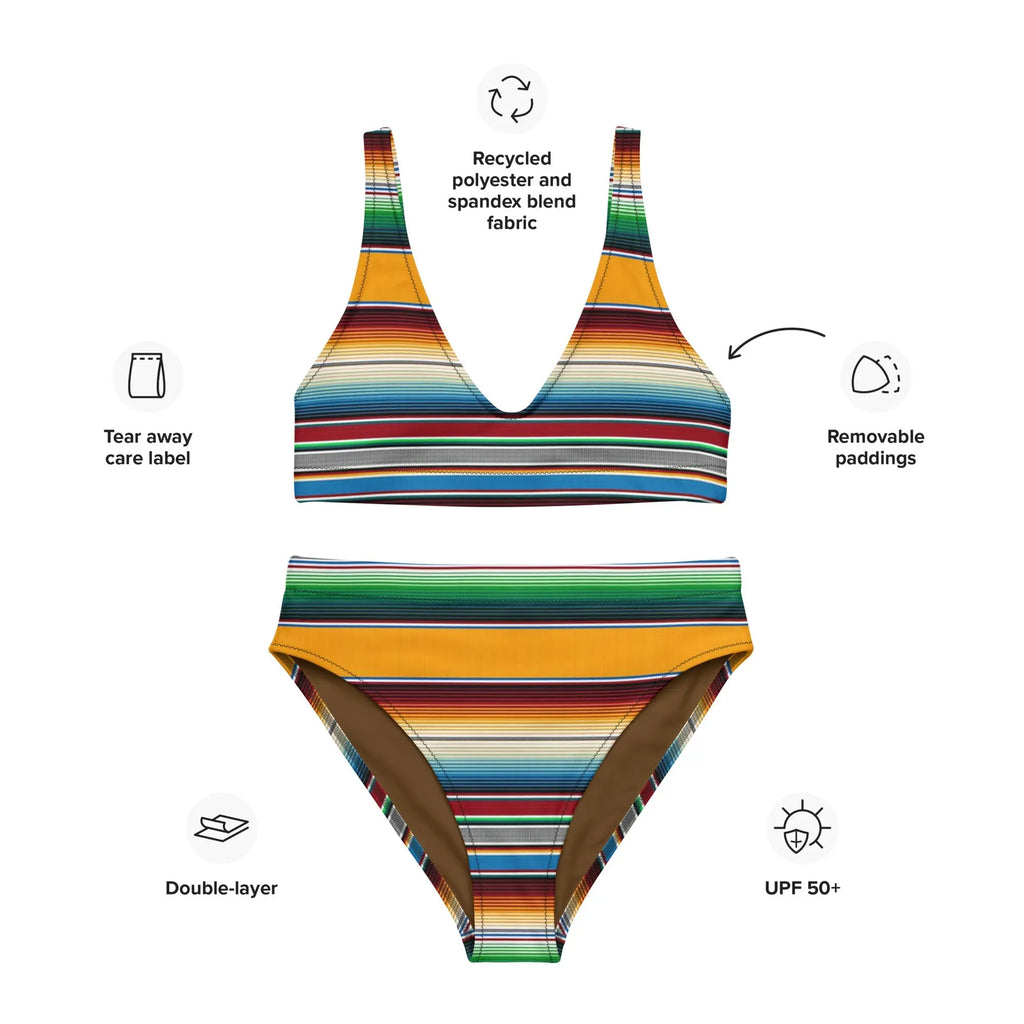 Baha Ranch Yeehaw Mustard Serape Bikini Baha Ranch Western Wear