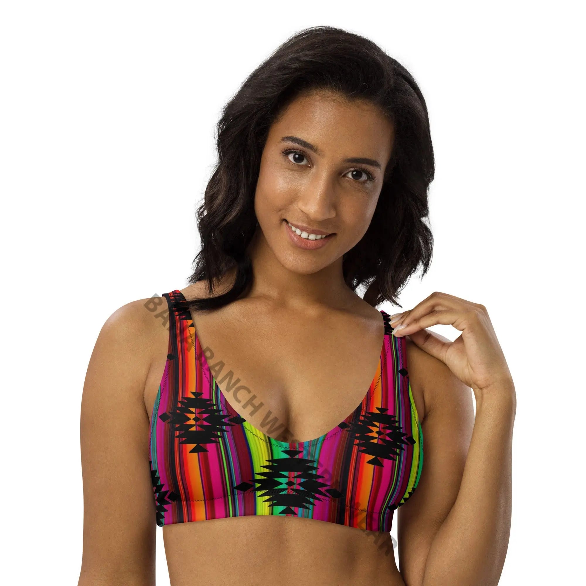 Baha Ranch Yeehaw Aztec Serape Bikini Top Baha Ranch Western Wear