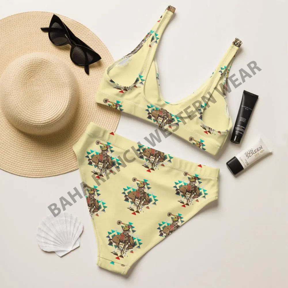 Yeehaw Let Er Buck Aztec Bronc Bikini Baha Ranch Western Wear