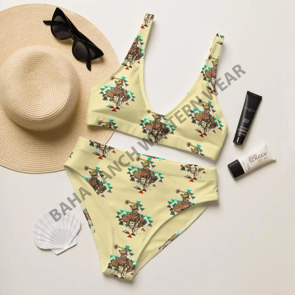Yeehaw Let Er Buck Aztec Bronc Bikini Baha Ranch Western Wear