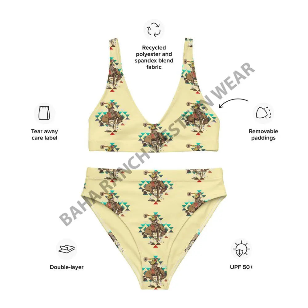 Yeehaw Let Er Buck Aztec Bronc Bikini Baha Ranch Western Wear