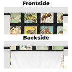 Vintage Western Collage Window Curtains 28"x40" (2-Piece)Made in America Baha Ranch Western Wear