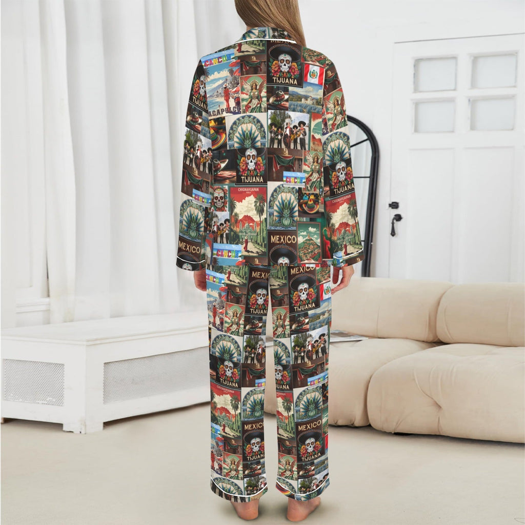 Baha Ranch Colores De Mexico Destination Mexico Satin Pajamas Baha Ranch Western Wear