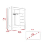 6-Bottle 1-Drawer 1-Shelf Bar Cabinet Wenge