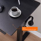 Electric Standing Desk, Adjustable Height Stand up Desk, 24x48 Inches Sit Stand Home Office Desk,Black Frame/Black Top