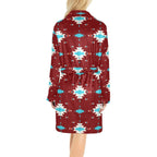 Burgundy Aztec Women's Western Bath Robe Baha Ranch Western Wear