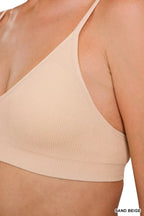Zenana Seamless Classic Bra with Removable Bra Pads