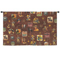 Vintage Cowboy Collage Western Curtains 52" x 63" Made in America Baha Ranch Western Wear