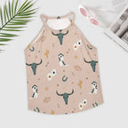 Baha Ranch Cow Skull Western Tank Top Baha Ranch Western Wear