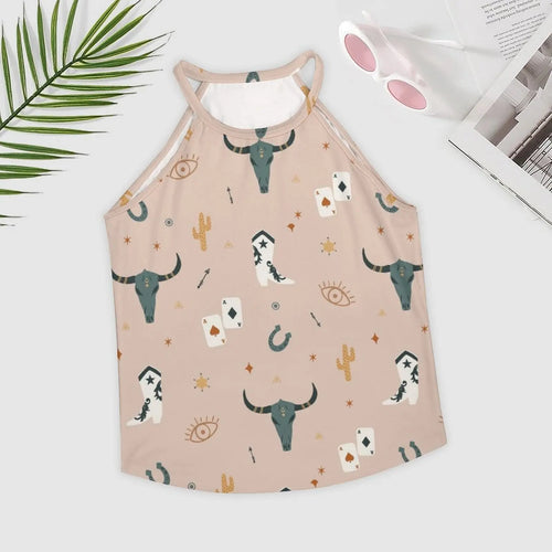 Baha Ranch Cow Skull Western Tank Top Baha Ranch Western Wear