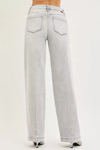 RISEN Slouchy Baggy Jeans with Contrast Stitching