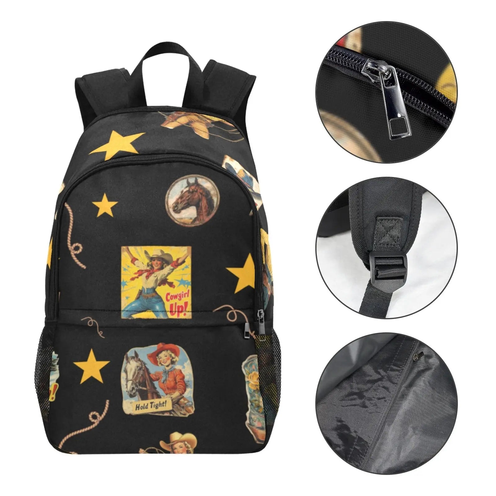 Vintage Cowgirl Collage Backpack Baha Ranch Western Wear