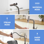 Touchless Kitchen Faucet, Hands Free Automatic Smart Kitchen Faucet, Stainless Steel Touchless Kitchen Faucet