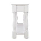 63inch Long Wood Console Table with 3 Drawers and 1 Bottom Shelf for Entryway Hallway Easy Assembly Extra-thick Sofa Table (Antique White)
