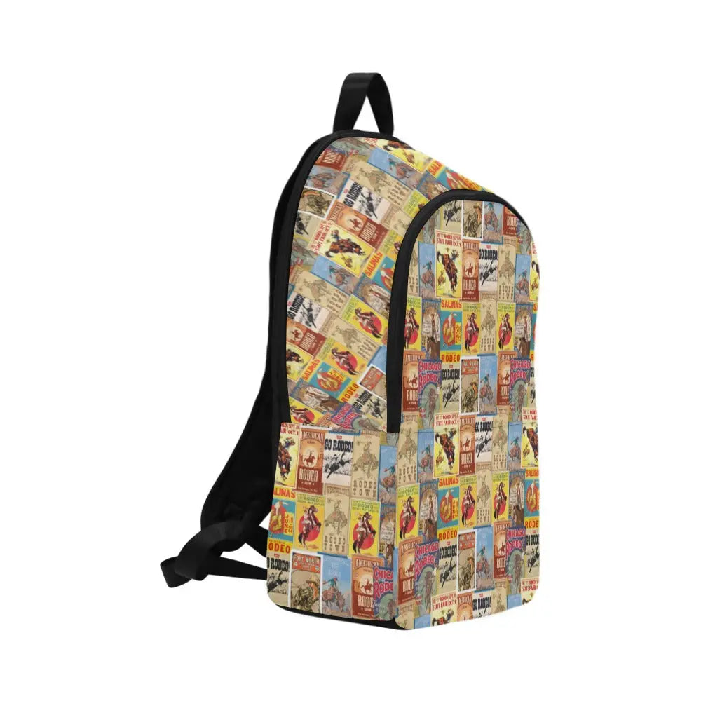 Vintage Rodeo Poster Backpack Baha Ranch Western Wear