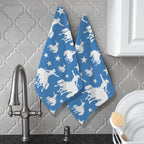 Blue Rodeo Cowboy Set of 2 Dish Towels Made in America Baha Ranch Western Wear