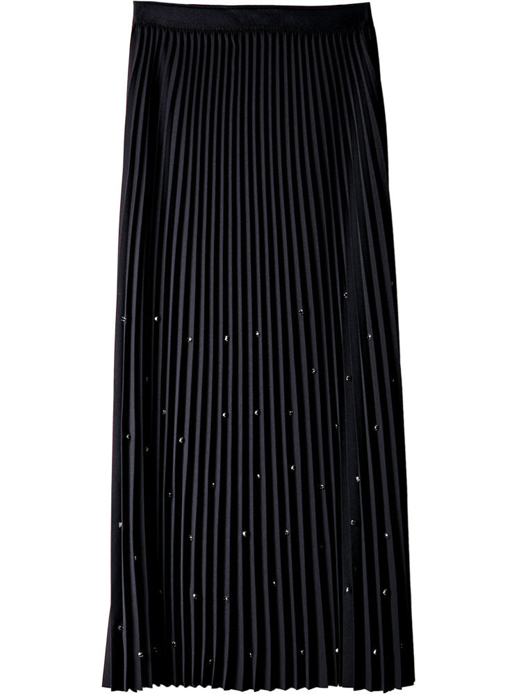 Heavy Industry Pleated Skirt Large Swing Umbrella Skirt Mid-length