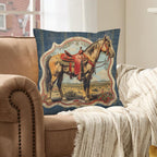 Baha Ranch Vintage Horse Velvety Soft Pillow Case Made in America Baha Ranch Western Wear