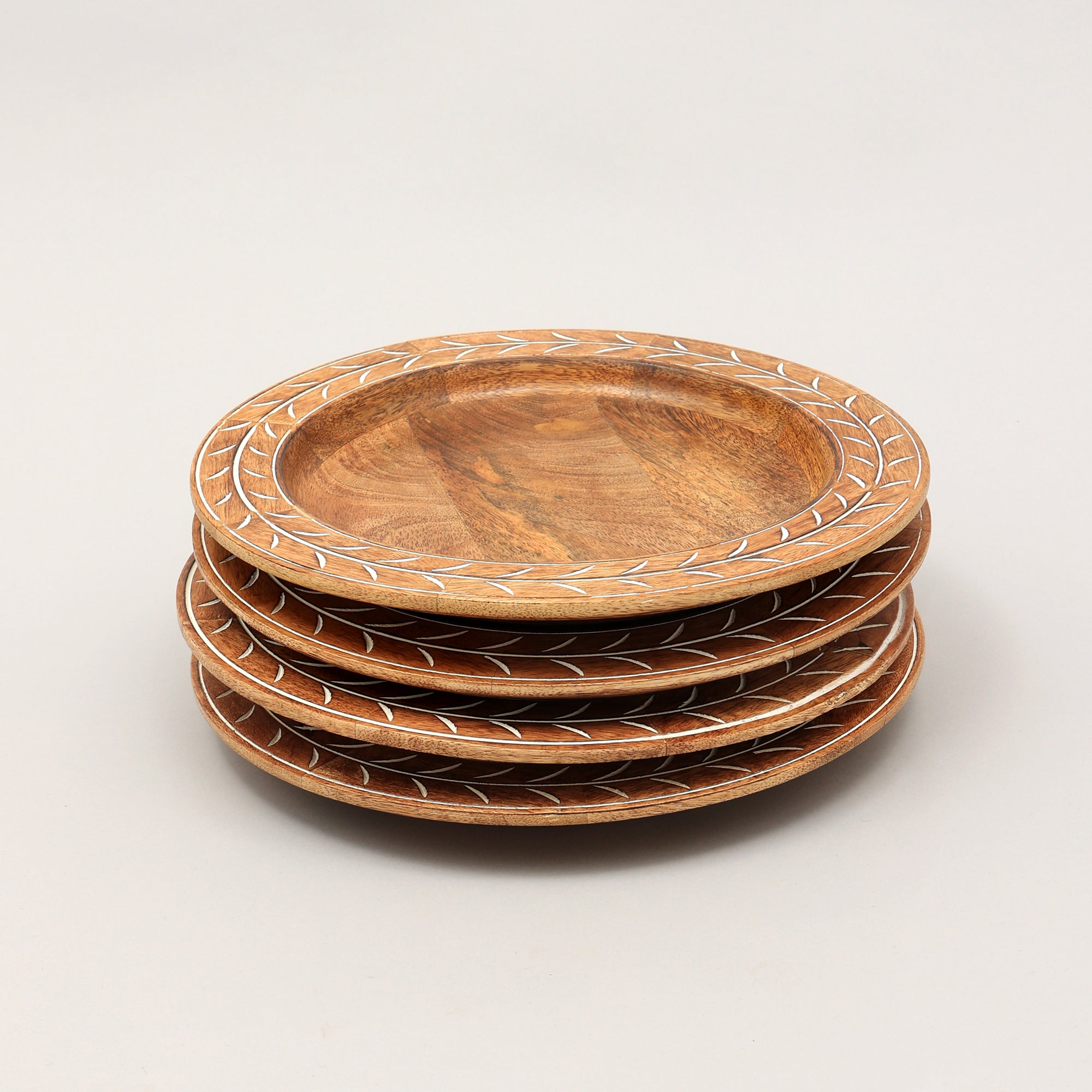 Handcrafted 13' Wood Charger Plate Wooden Dinning Placemat Artisan Wood Tableware