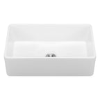 33.5x20 in Farmhouse Sink Undermount Kitchen Single Bowl Basin Fireclay White