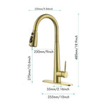 Single Handle Stainless Steel Kitchen Sink Faucet with Pull Down Sprayer