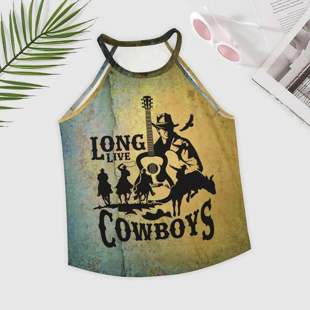 Baha Ranch Cowboys Print Women's Western Tank Top Baha Ranch Western Wear