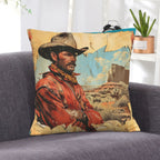 Rugged Cowboy Velvety Soft Pillow Case Made in America Baha Ranch Western Wear
