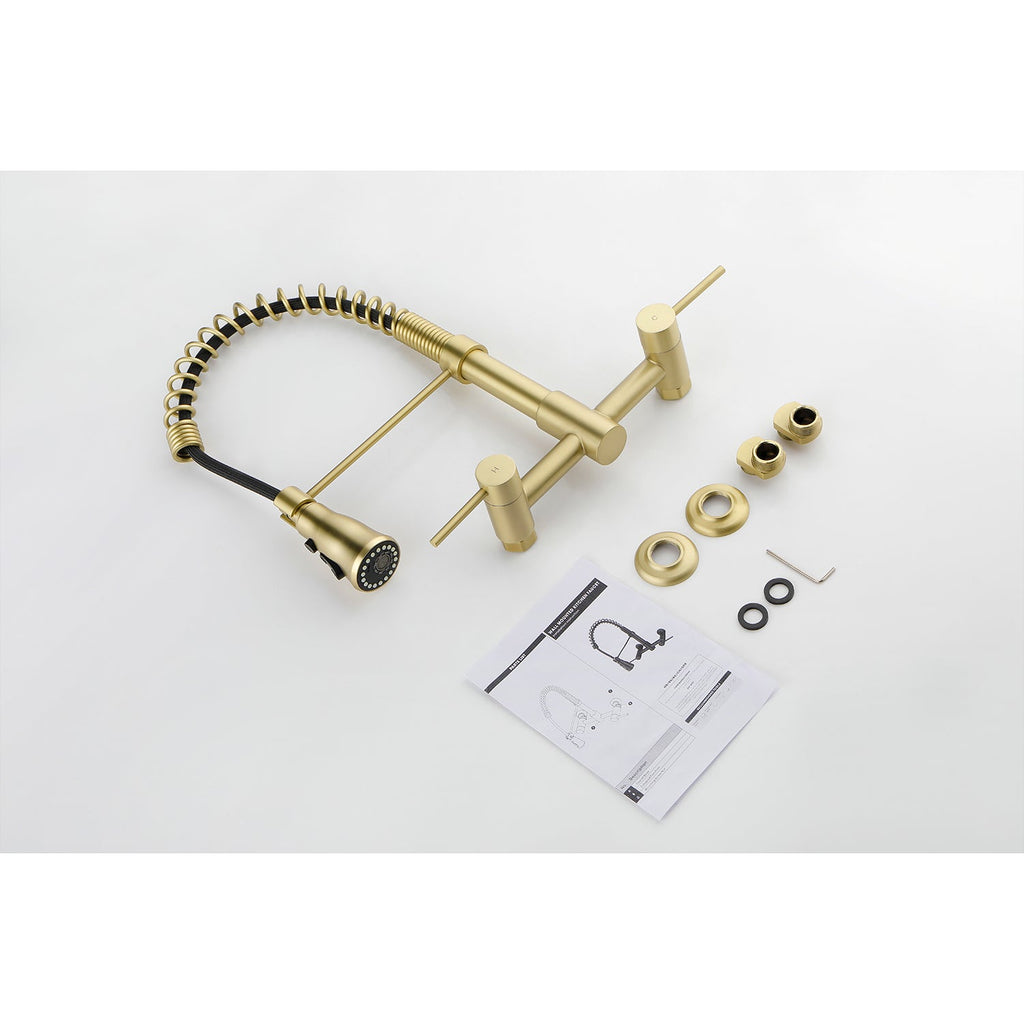 3 Functions Wall Mounted Bridge Kitchen Faucet