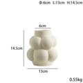 Simple Modern Bubble Ball Ceramic Vase Special-shaped Flower Container High-grade Indoor Soft Decoration