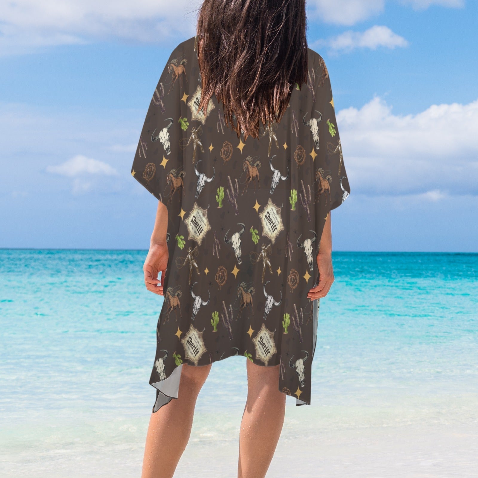 Baha Ranch Western Kimono Duster Coverup Baha Ranch Western Wear