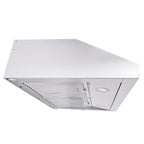Under Cabinet Range Hood, Dual Motors Ductless Kitchen Stove Vent, Stainless Steel Permanent Filter with 3-Speed Exhaust Fan, 2 Baffle Filters, LED Lights, Touch Control Panel, Silver (30 inch)