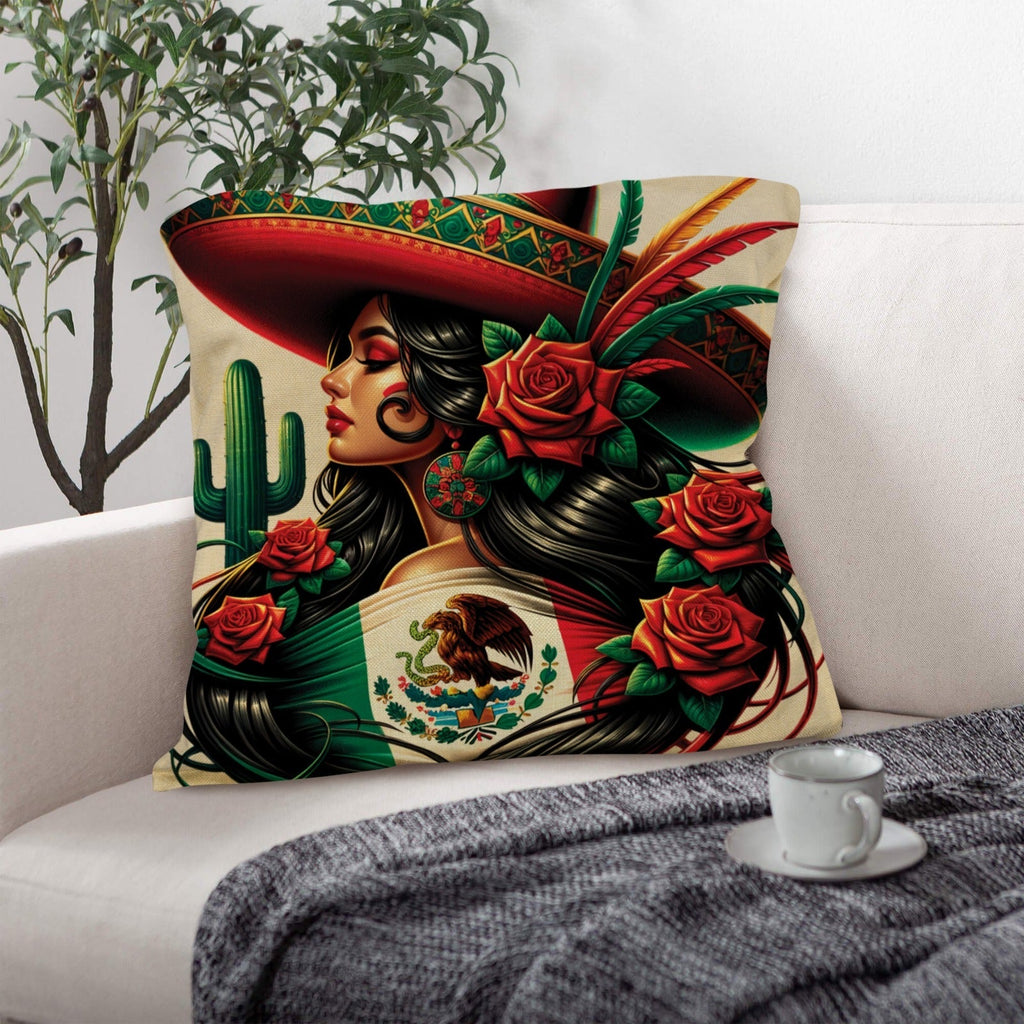 Colores De Mexico La Mexicana Pillow Case Made in America Baha Ranch Western Wear