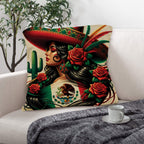 Colores De Mexico La Mexicana Pillow Case Made in America Baha Ranch Western Wear
