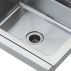 Commercial Hand Sink with Faucet, Stainless Steel Sink for Washing, Small Hand Washing Sink, Wall Mount Hand Basin, Utility Sink for Restaurant, Kitchen, Bar, Garage and Home, 17 x 12.8 inch
