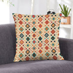 Cream Aztec Velvet Soft Throw PIllow Case Made in America Baha Ranch Western Wear