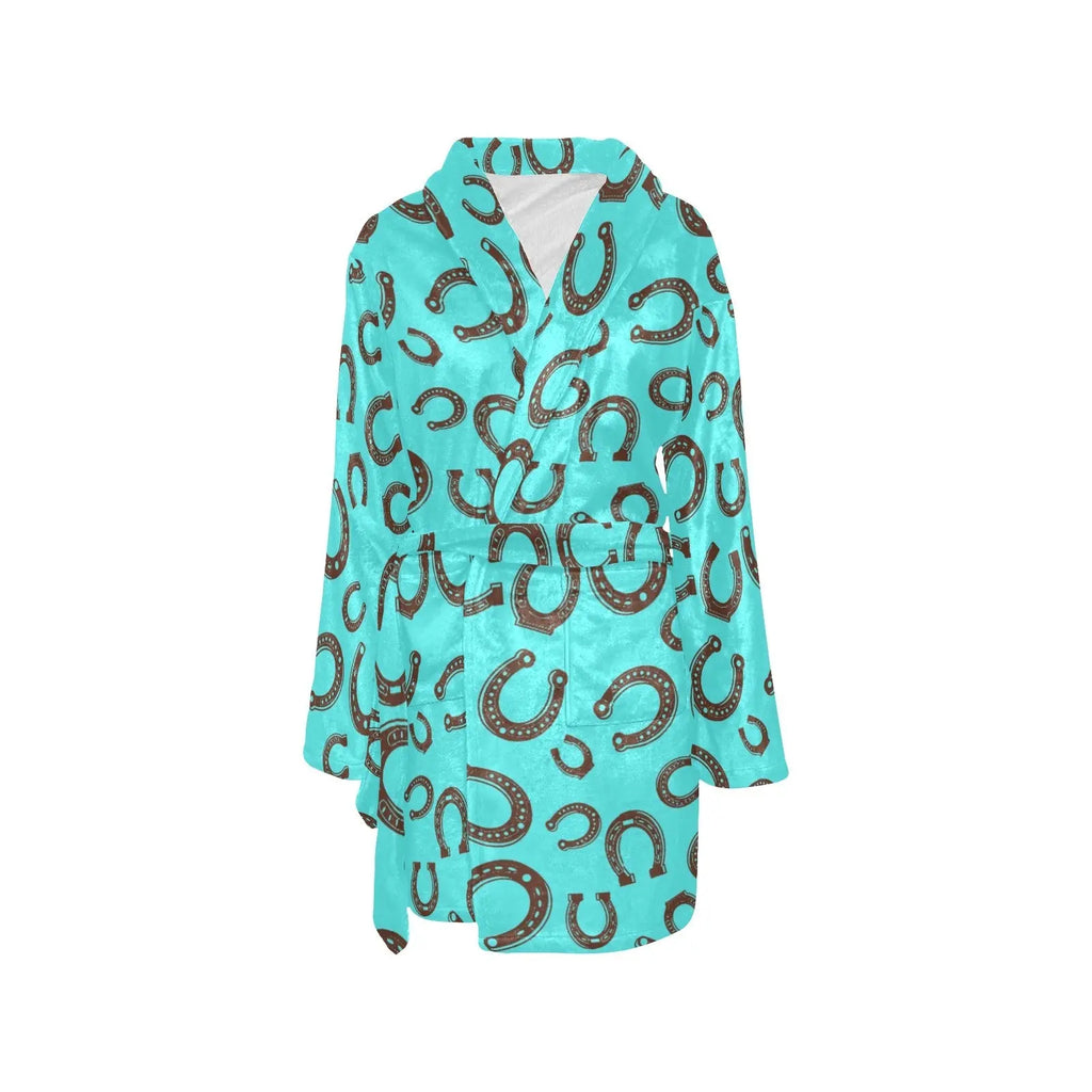 Turquoise Horseshoe Women's Western Bath Robe Baha Ranch Western Wear
