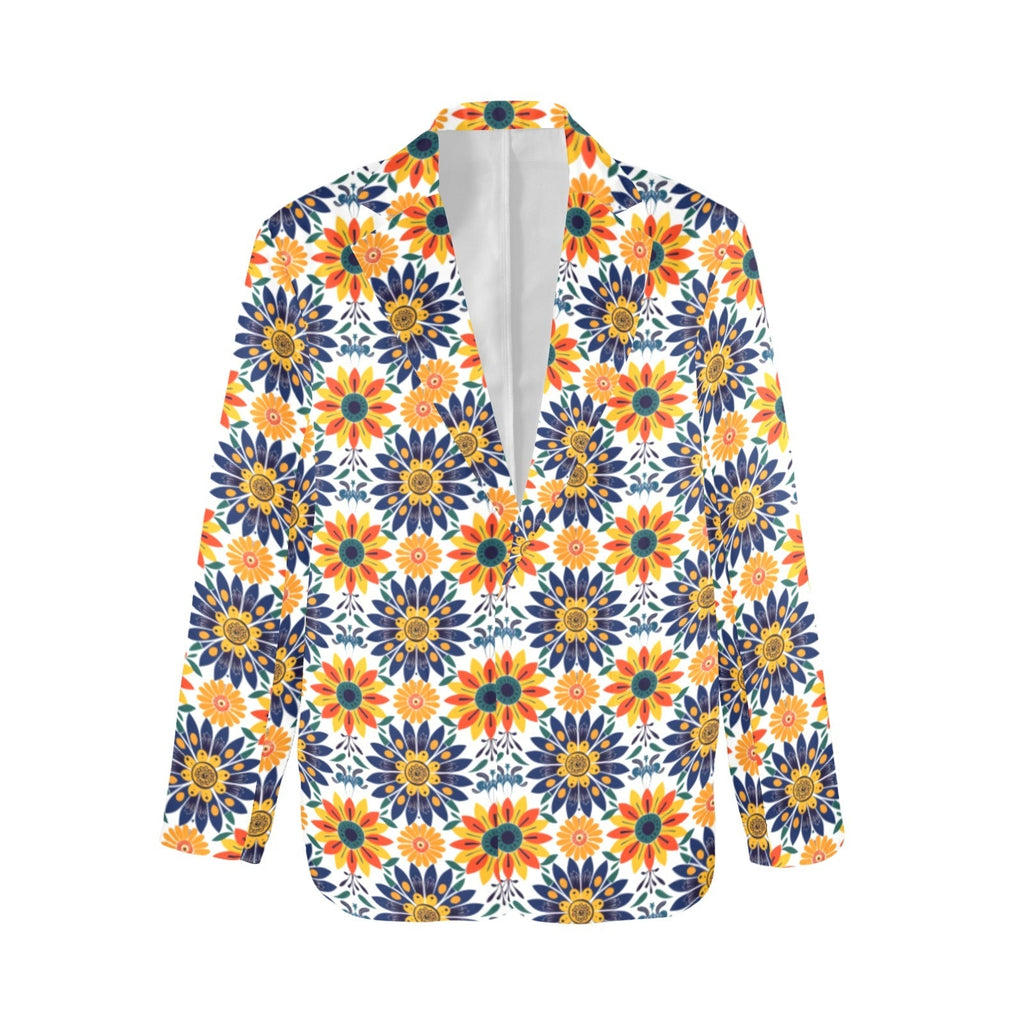 Baha Ranch Colores de Mexico Blue Yellow Mexican Floral Blazer Baha Ranch Western Wear