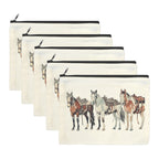 Painted Ranch Horses Cosmetic Bag Pack of 5 Made in America Baha Ranch Western Wear